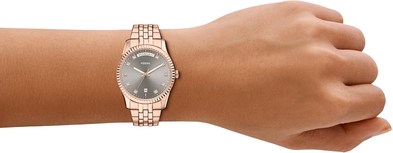 Fossil Women's Watch, Scarlette Quartz Stainless Steel Three-Hand Watch for Women