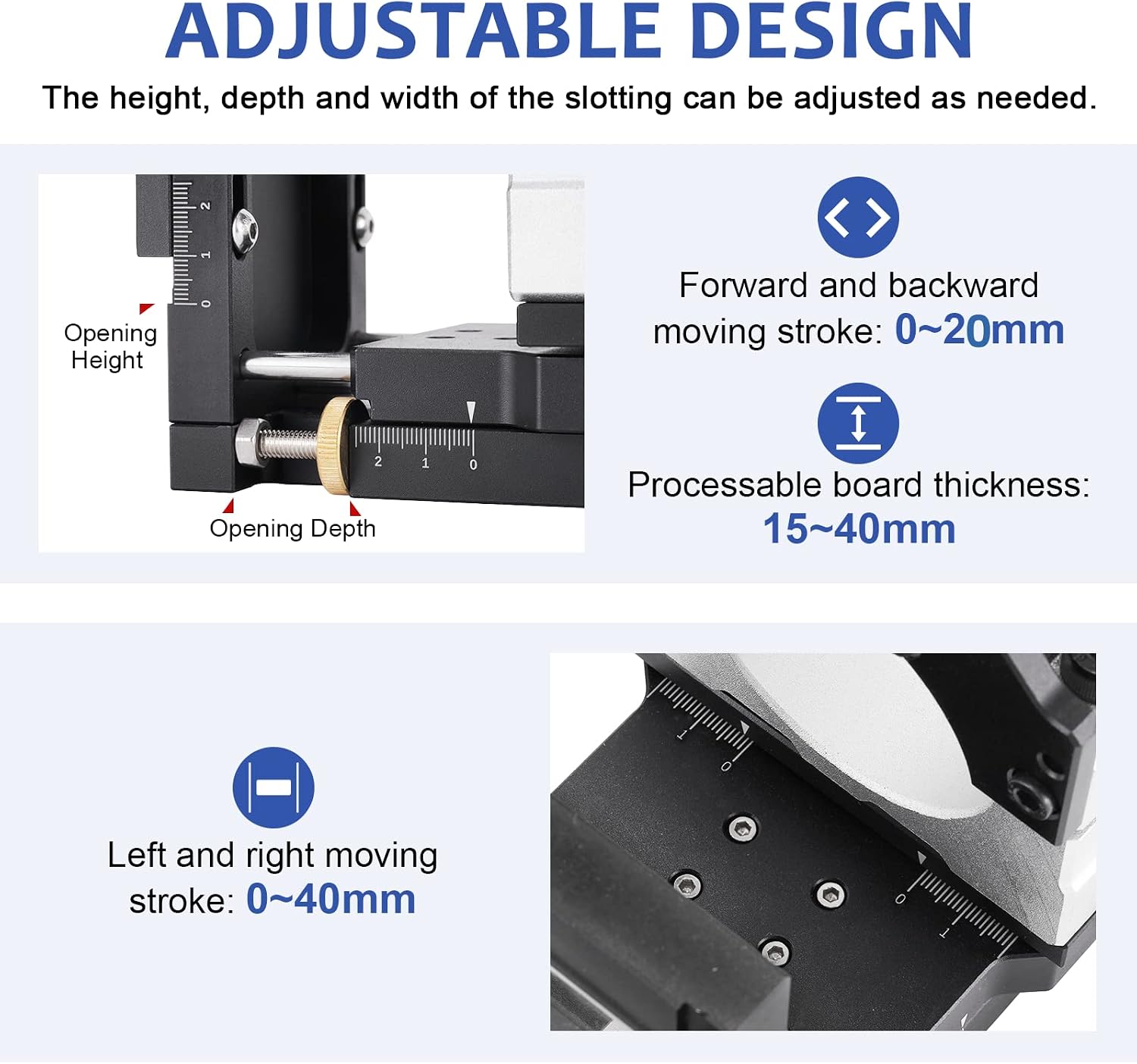 YUCHENGTECH 2 in 1 Invisible Fastener Slotting Bracket Router Mortising Jig Mortise and Tenon Jig for Router Woodworking Slotting Locator for Woodworking Furniture Splicing