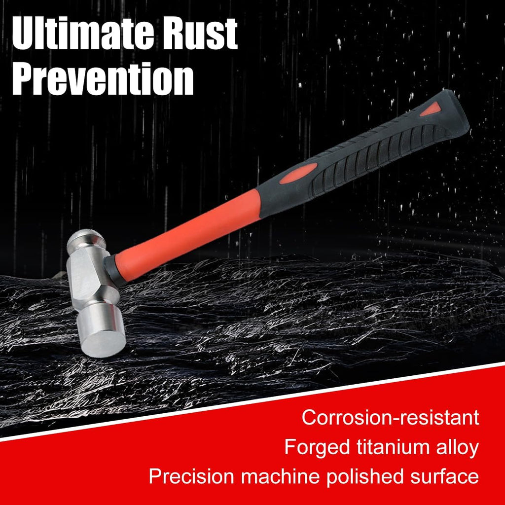 Titanium Ball Pein Hammer, with Plastic Handle, MRI Non-magnetic Tools, Light Weight, High Strength, Corrosion Resistant, Durable, Drop-forged, Industrial Grade, T1082 (Head 680g)