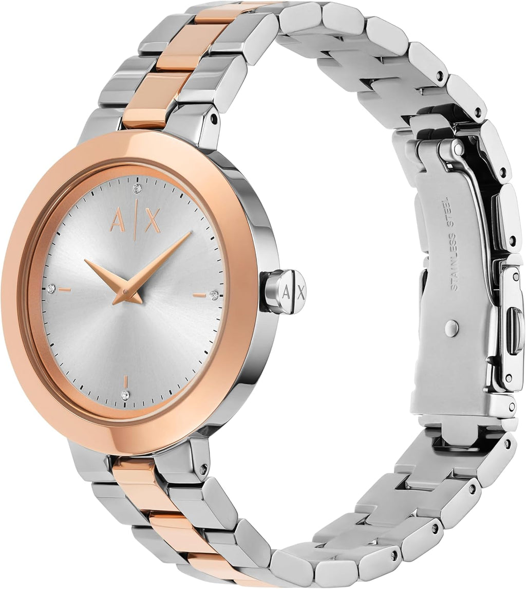 Armani Exchange A|X Women's Watch, Two-Hand Stainless Steel Watch for Women