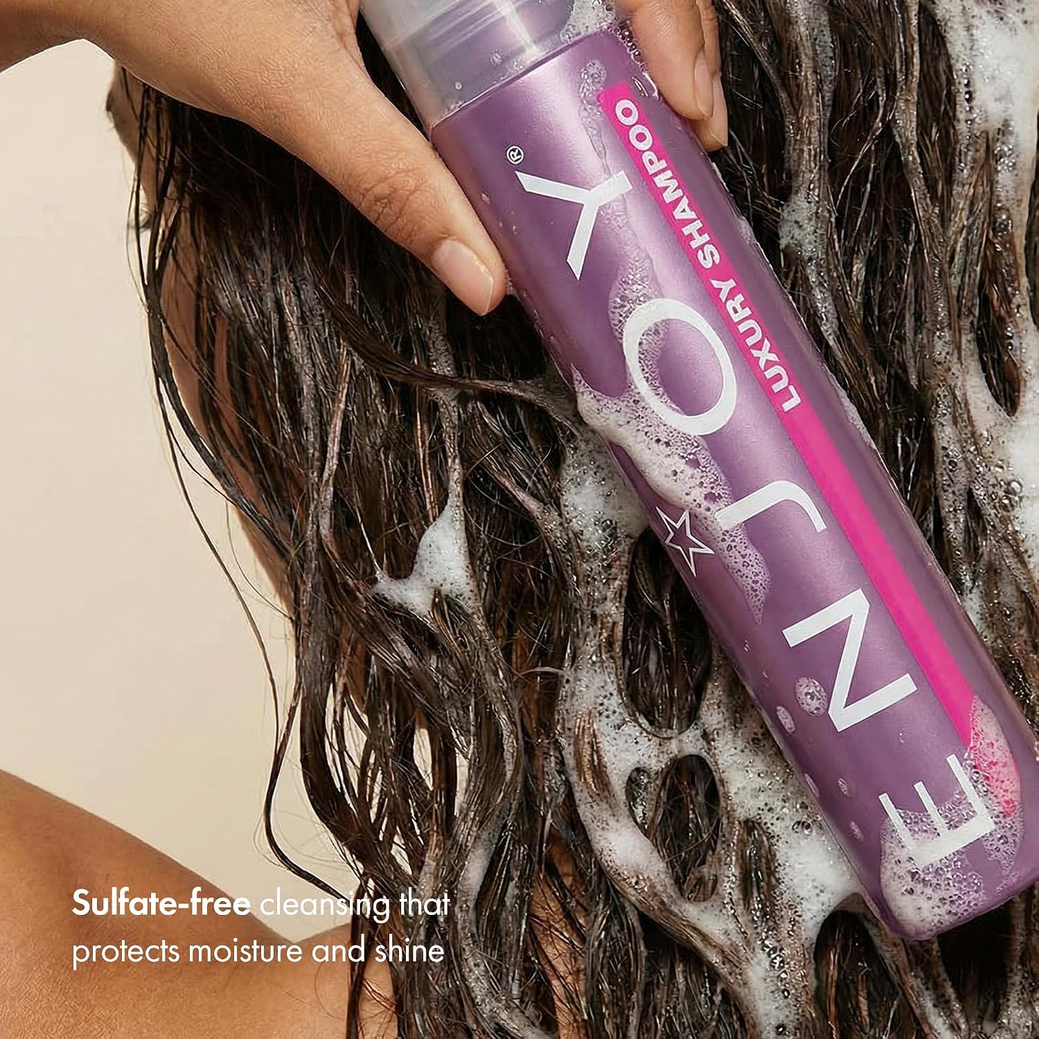 Enjoy Luxury Shampoo & Conditioner- Eliminates Frizz Cleansing Moisturizing Smoothing - Sulfate Free For Thick Coarse or Curly Hair (33.8 Fl Oz)
