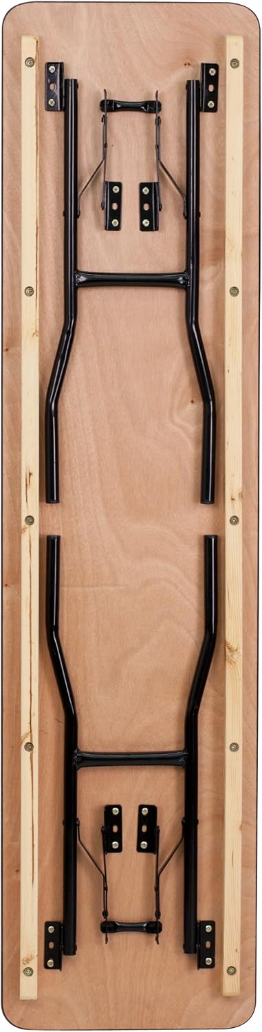 Flash Furniture Gael 6' Wood Folding Training and Event Table, Rectangular Folding Training Table with Smooth Clear Coated Finished Top, Natural