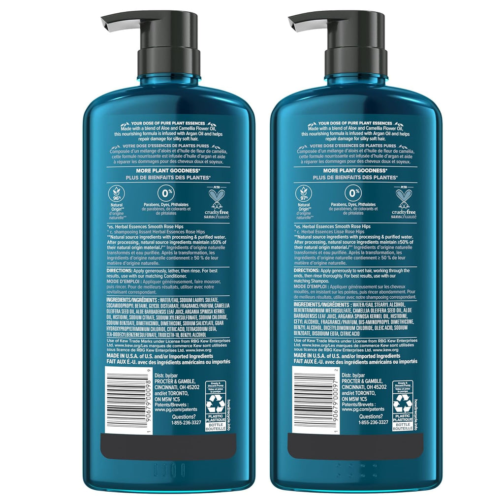 Herbal Essences Argan Oil Repair Shampoo & Conditioner Set, Moisturizes & Smoothes, Paraben-Free, Color-Safe, pH-Balanced, Citrus Scent, 20.2 Fl Oz, 8-Pack