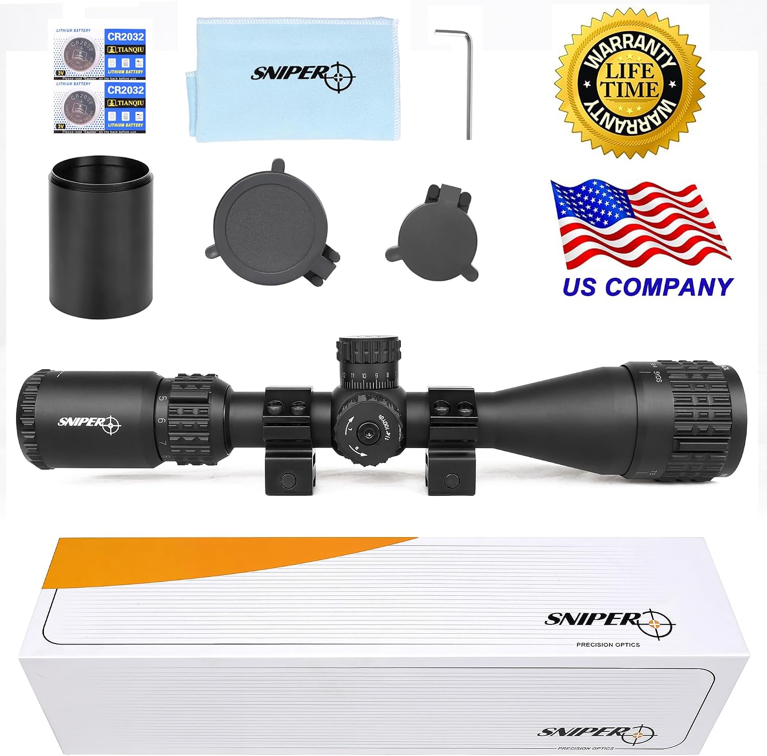Rifle Scope 6-24x50 / 4-16x50 Red/Green/Blue llluminate Reticle AO Hunting Scope