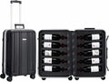 Wine Bottle Suitcase Aluminum | Holds 10 Standard 750 ML Bottles | Universal Airplane Luggage Case, TSA Approved Wheeled Bag For Professionals & Consumers, Gift For Wine Lovers, Connoisseurs (23 IN)