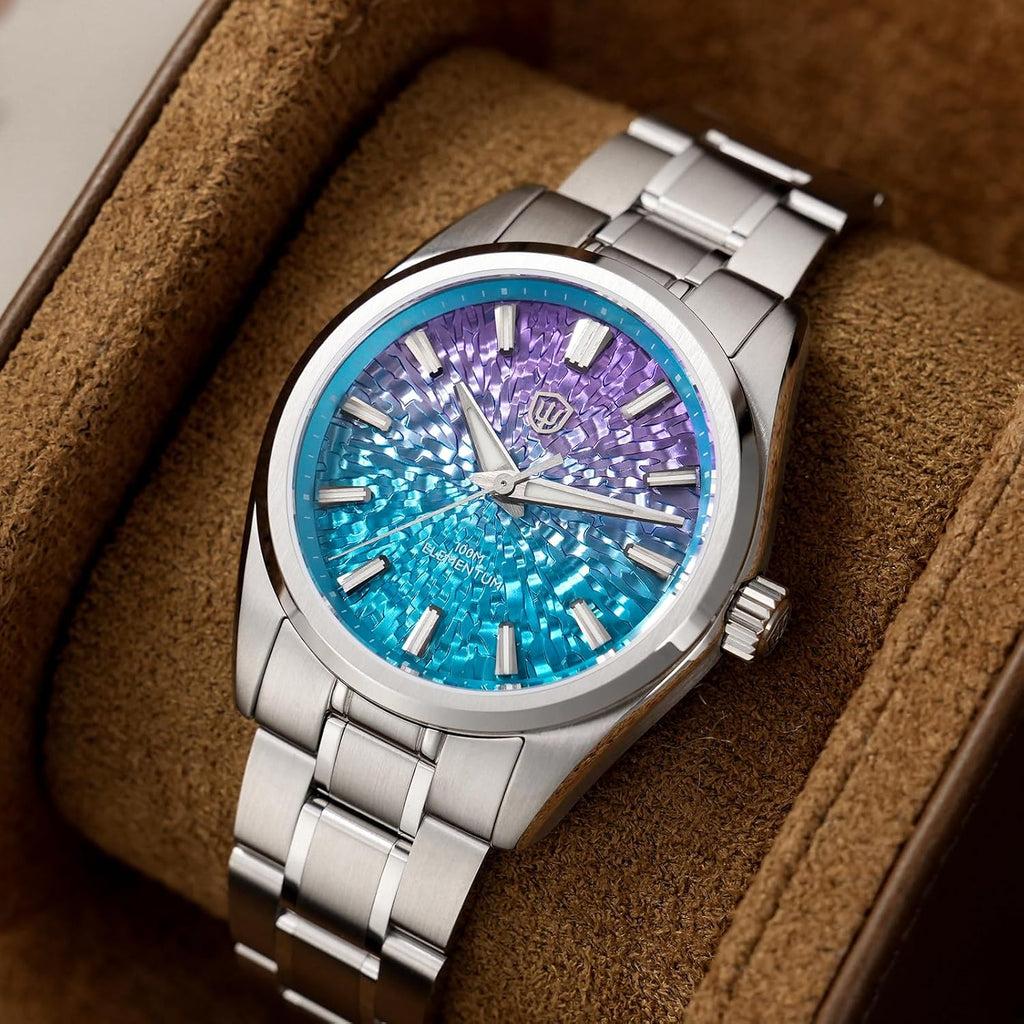 watchdives WD0003C Elementum Original Design Men Watch VH31 Sweep Second Quartz Watch 36mm Sapphire Crystal Luxury Wristwatch 100m Waterproof