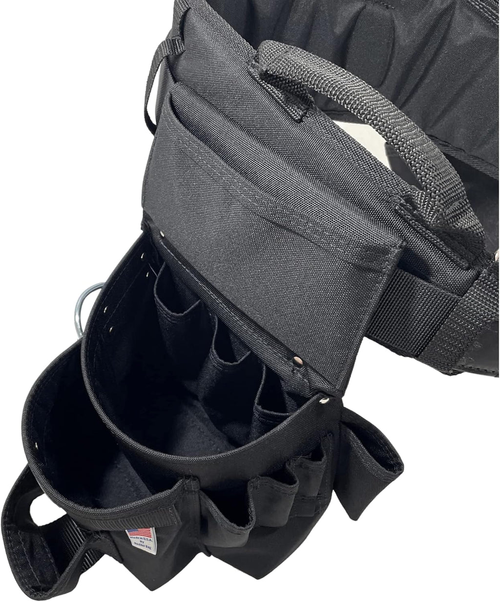 BOULDER BAG Professional Pro Framer MAX Combo with Comfort Back Support Tool Belt, Leather Belt Buckle, Heavy Duty, Black (Small 24-27 Inches), Made in USA