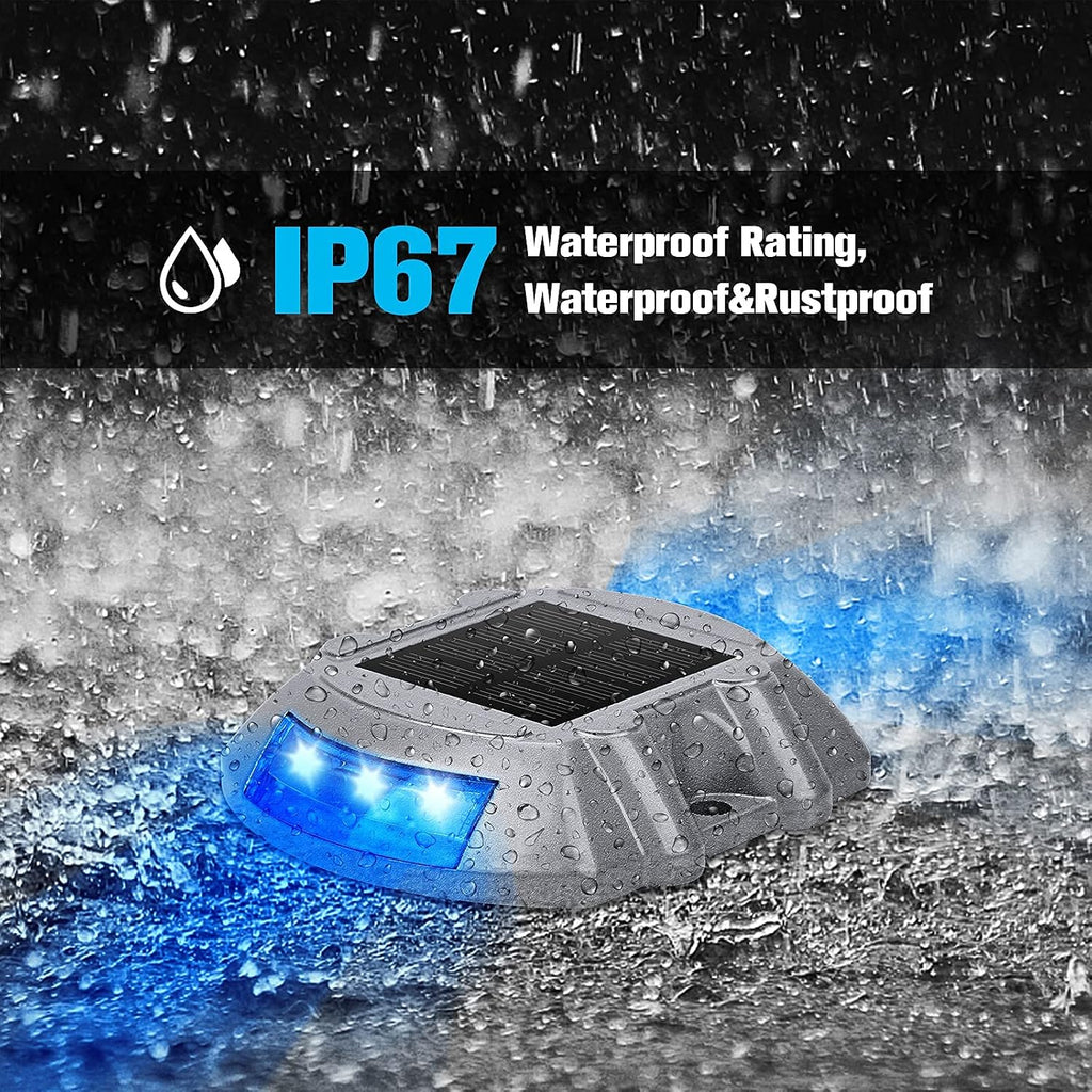 VOLISUN 24 Pack, Solar Driveway Dock Deck Lights
