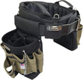 BOULDER BAG Ultimate Electrician's MAX Combo with Comfort Back Support Tool Belt, Leather Belt Buckle, Heavy Duty Work Belt, Tan, (Large 33-36 Inch Waist), Made in USA