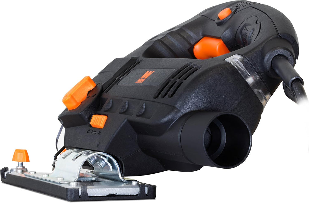 WEN 15-Amp Plunge Woodworking Router Kit + 6.6-Amp Variable Speed Orbital Jig Saw with Laser and LED Light