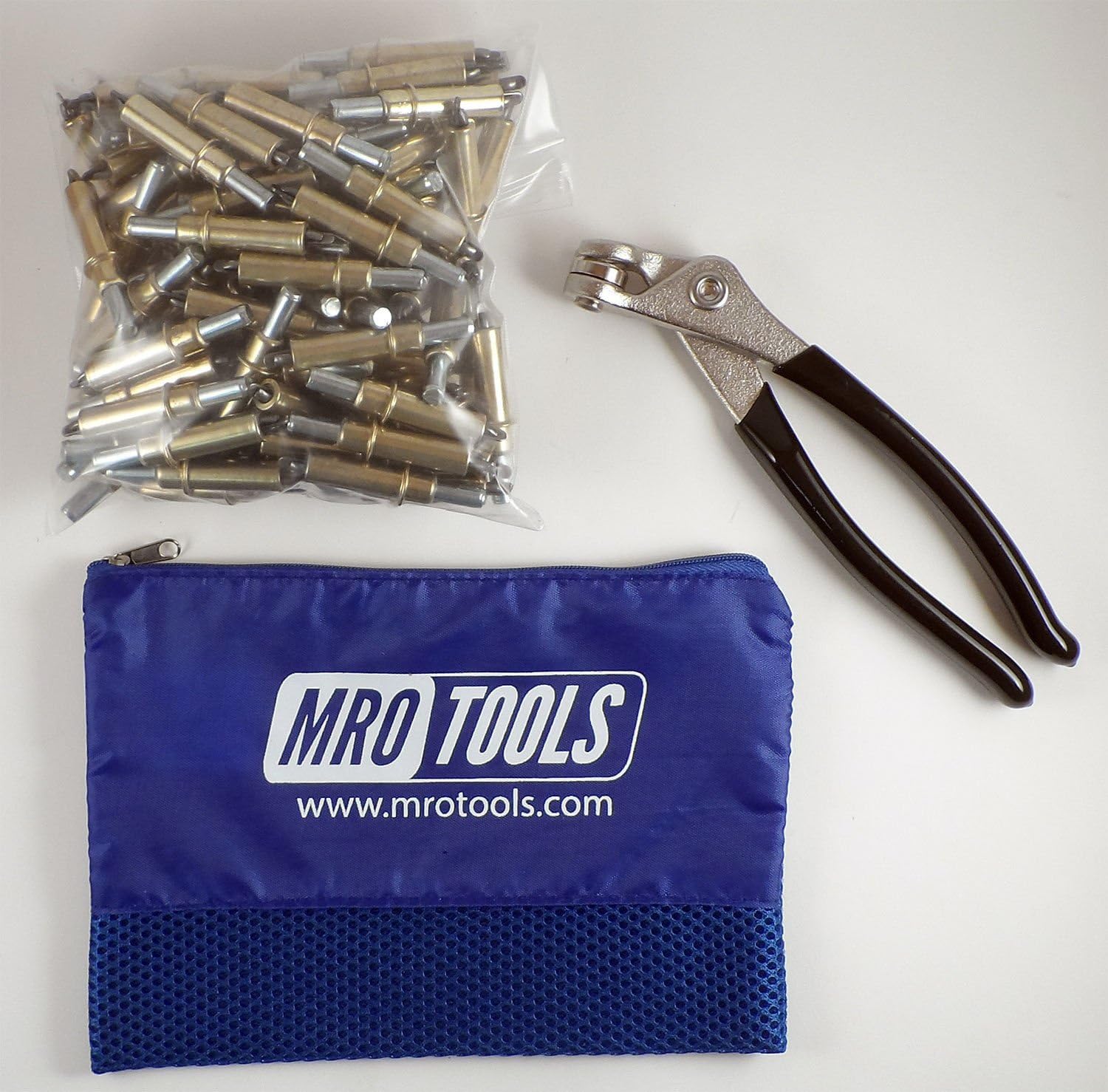 100 3/16 Cleco Sheet Metal Fasteners + Cleco Pliers w/Carry Bag (K1S100-3/16)
