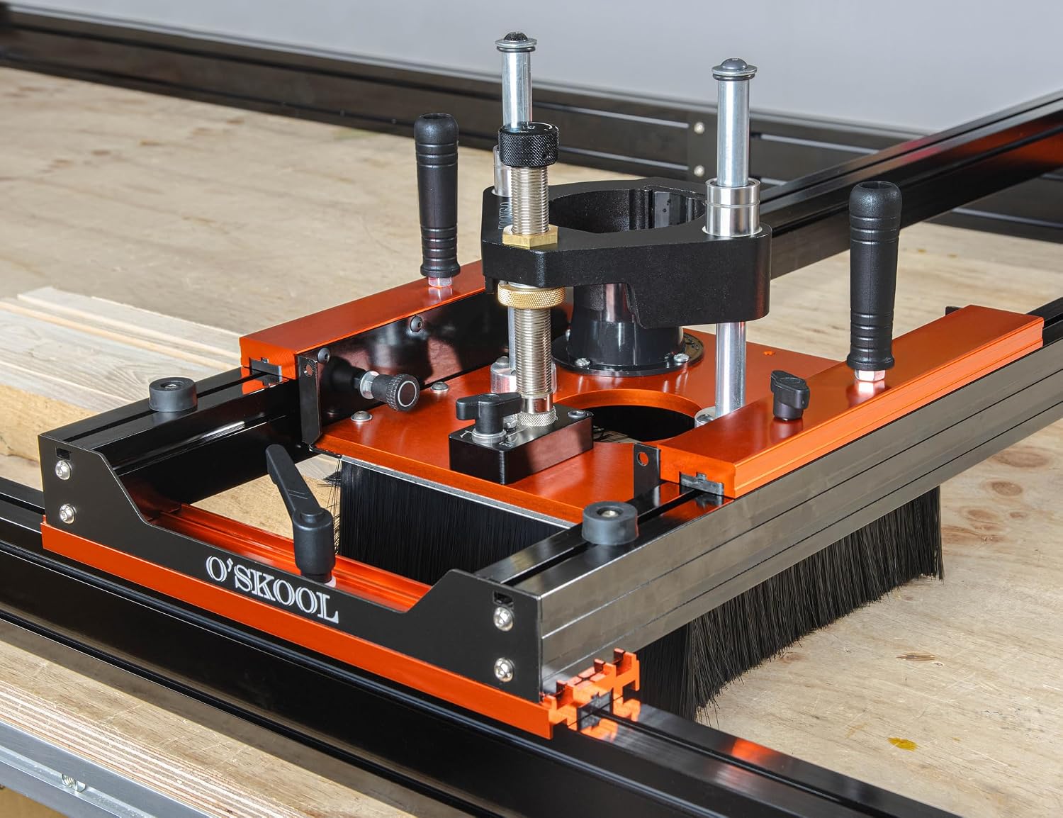 O'SKOOL Slab Flattening Router Sled with 3-Axis Gantry Jig and 3.5' Router Lift, Wood Slab Flattening Jig for Live Edge Slabs, Table Tops, River Tables, Cutting Boards and Workbenches, RTA012