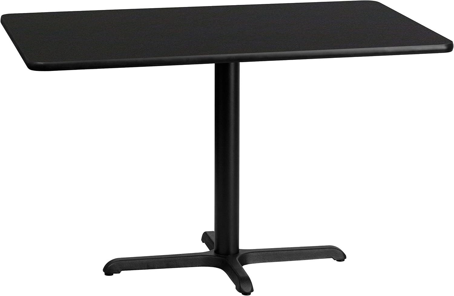 Flash Furniture Stiles 30'' x 48'' Rectangular Black Laminate Table Top with 23.5'' x 29.5'' Table Height Base