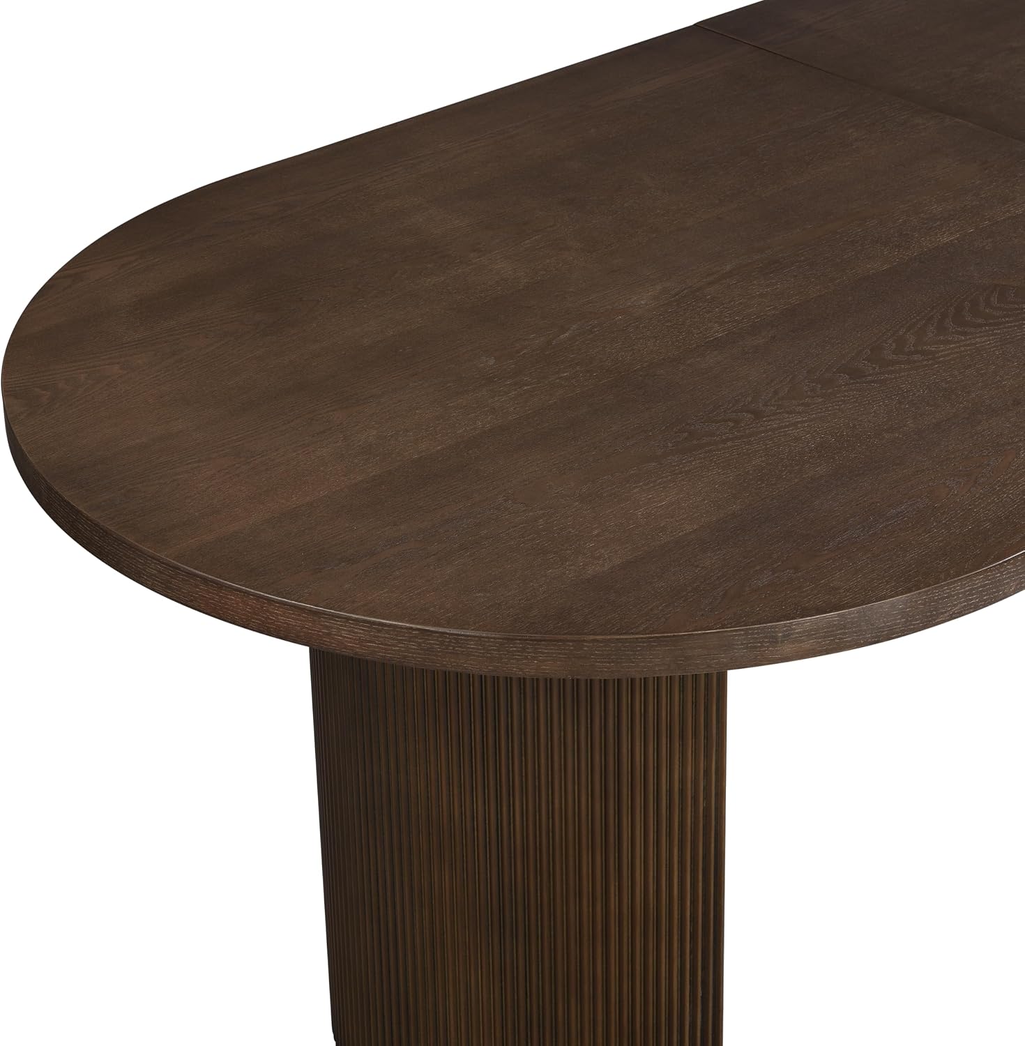 Oval Dining Table with Double Pedestal Base for 6 People, 88-inch Kitchen Table for Dining Room, Easy to Assemble, Walnut