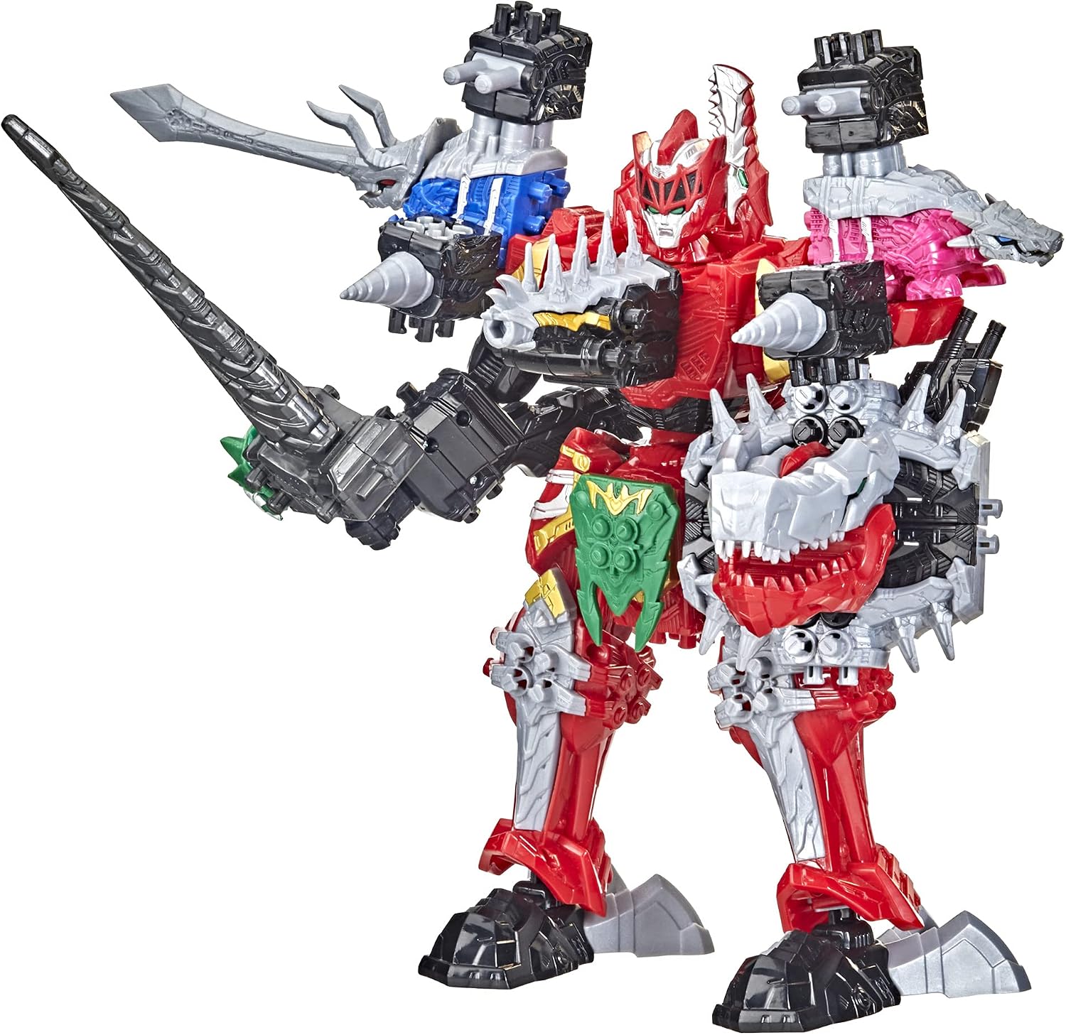 Power Rangers Dino Fury Megazord Mega Pack 5-Pack Zord Action Figure Toys for Kids Ages 4 and Up (Amazon Exclusive)