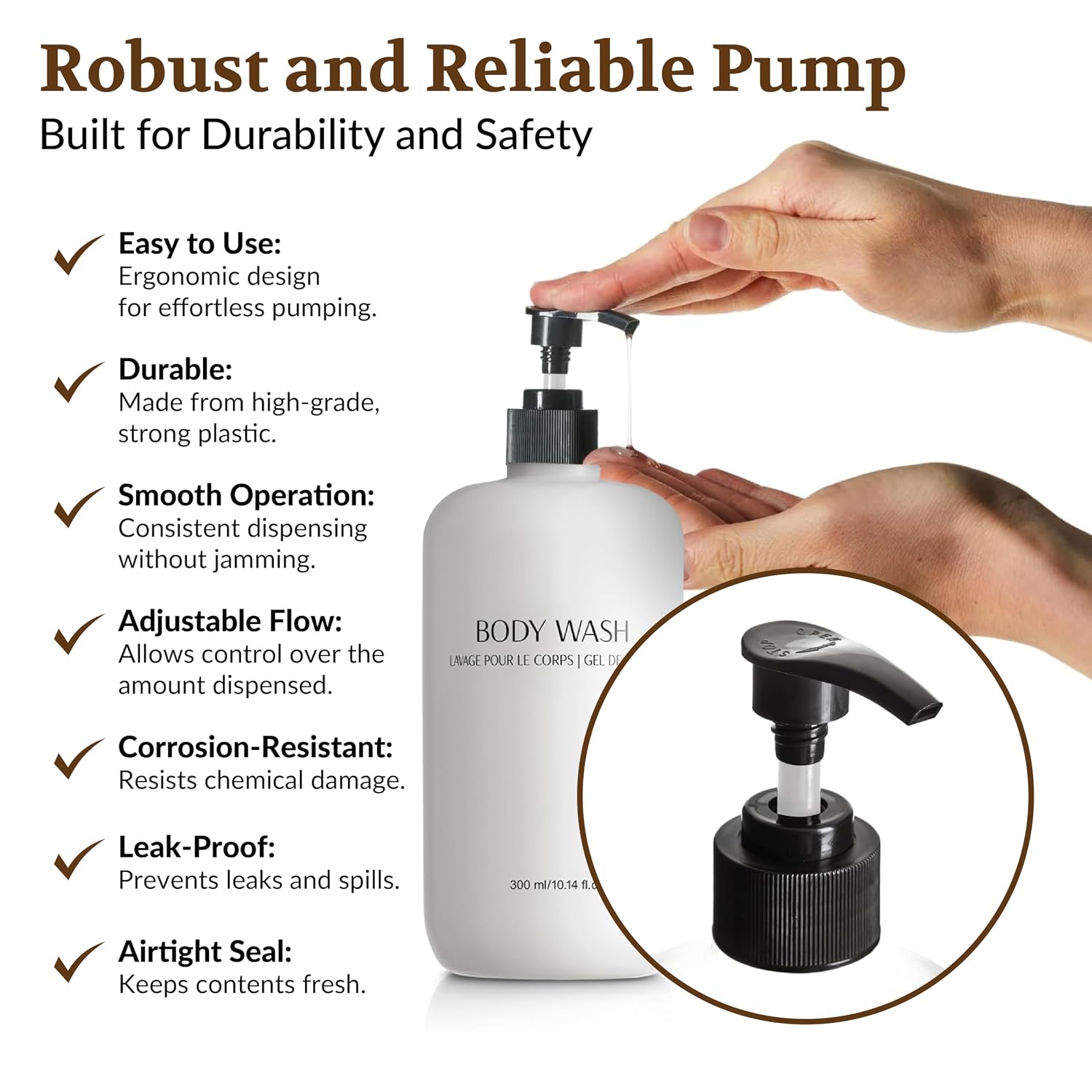 Gallon Shampoo Conditioner and Body Wash Refillable Set with 10.14 oz Matching Pump Bottles 9Pcs Large Capacity Hotel Supplies and Toiletries
