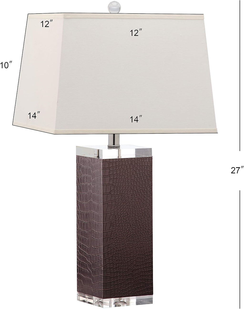 Safavieh Lighting Collection Deco Leather Crocodile Table Lamp, Set of 2