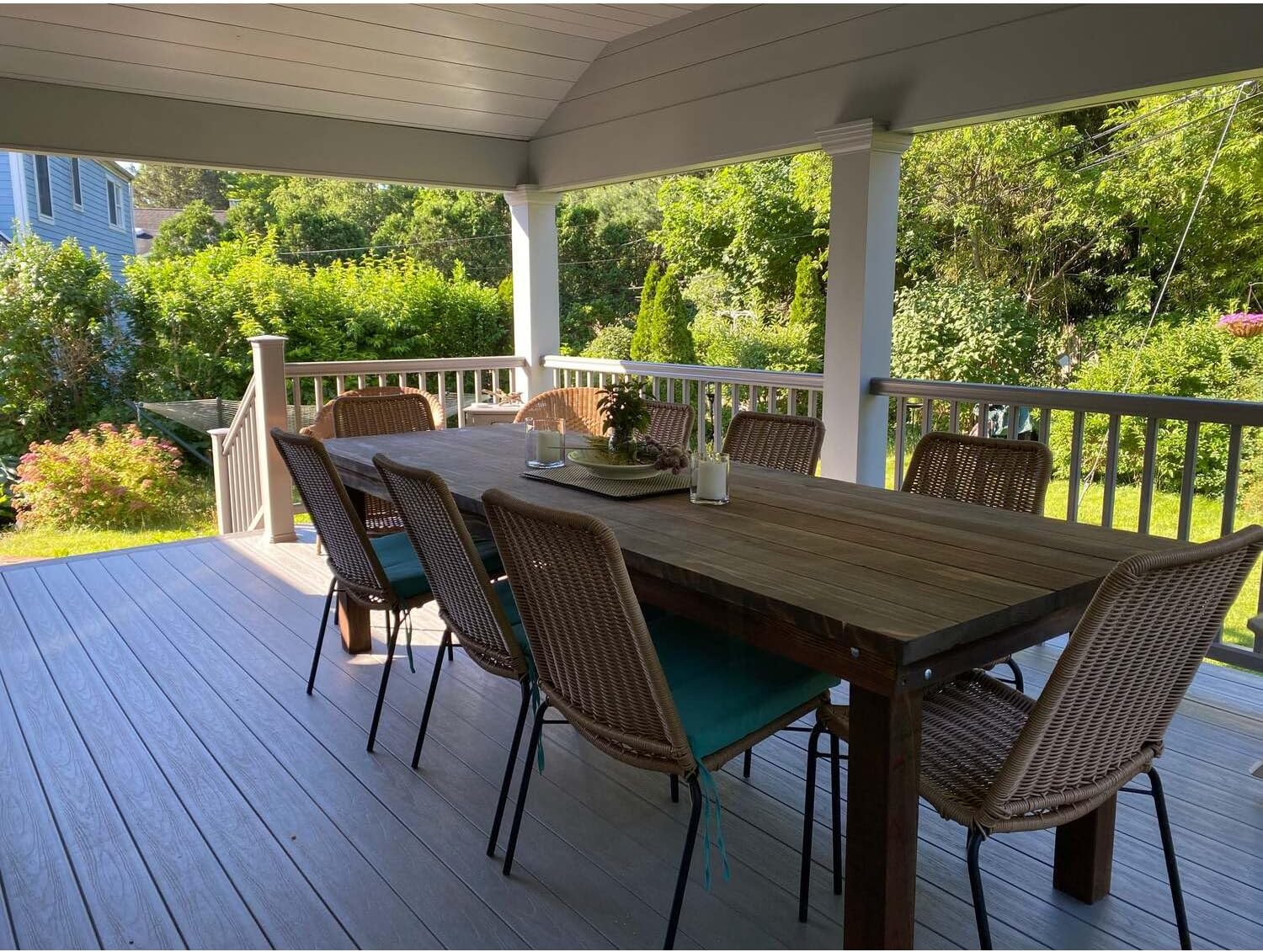 Best Redwood Farmhouse Dining Table Clear No Finish 9ft