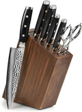 Enso Knife Set - Made in Japan - HD Series - VG10 Hammered Damascus Japanese Stainless Steel with Walnut Knife Block - 7 Piece