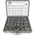 Stainless Steel Serrated Hex Flange Bolts Screws & Flange Nut Assortment Kit - 371 Pieces!