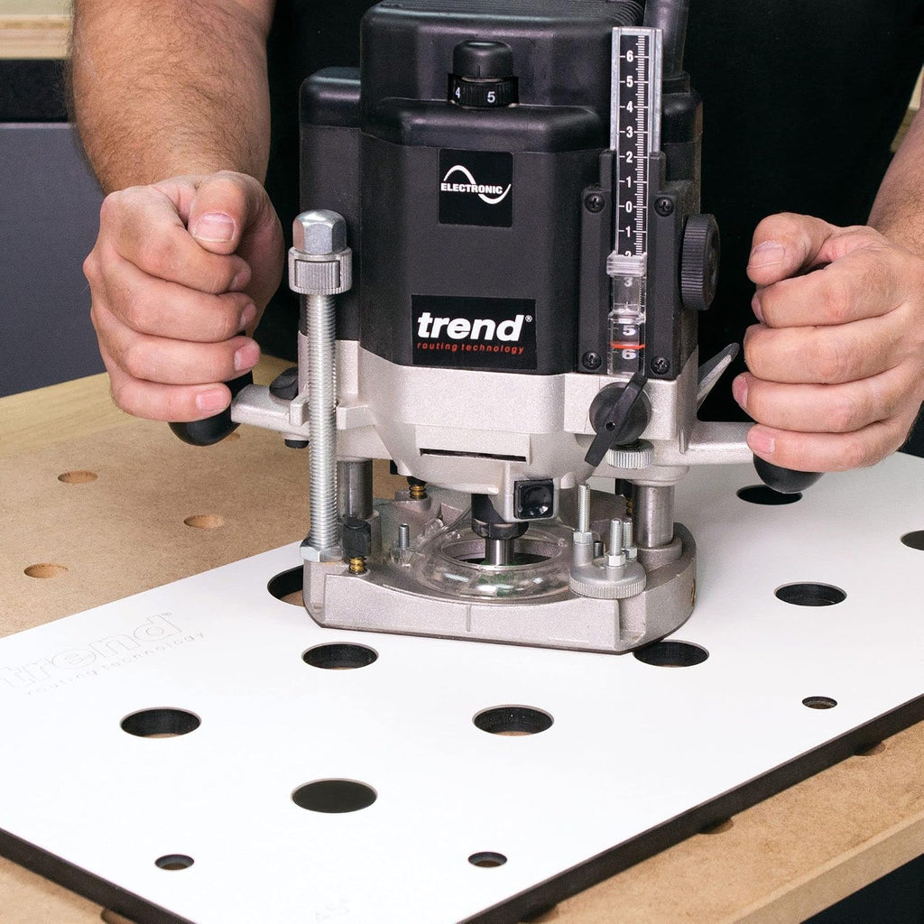 Trend Multi-Functional Table Routing Jig, MFT Style Countertops, Plunge Router Compatible, Durable Material, Corner Radii & 45 Degree End Cut, MFT/JIG