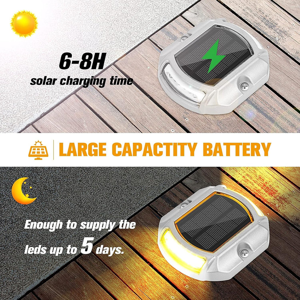 VOLISUN 16 Pack, Solar Driveway Dock Deck Lights
