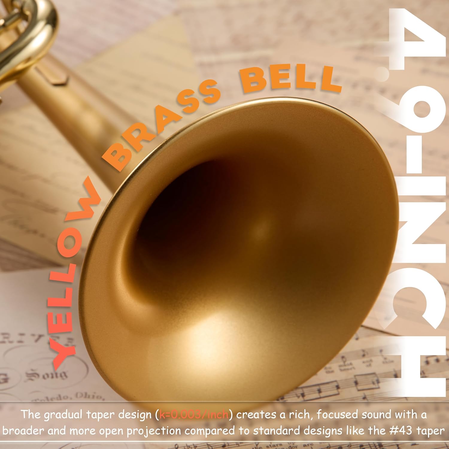 AKLOT Weighted Leadpipe Bb Trumpet: Satin Gold, Mouthpiece Booster, 7C Mouthpiece*2, Beginner & Intermediate Standard Trumpet Instrument, Trompeta Musicales with Hard Case, Lesson Book, Cleaning Kit