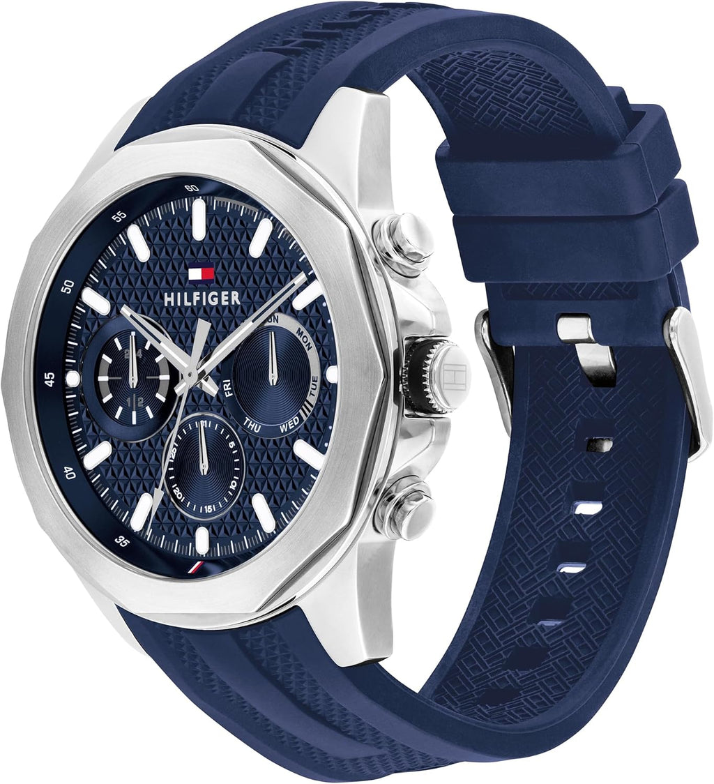 Tommy Hilfiger Men's Multifunction Quartz Watch – Stainless Steel Case, 5 ATM Water Resistant, Urban Style Timepiece, Gift for Him