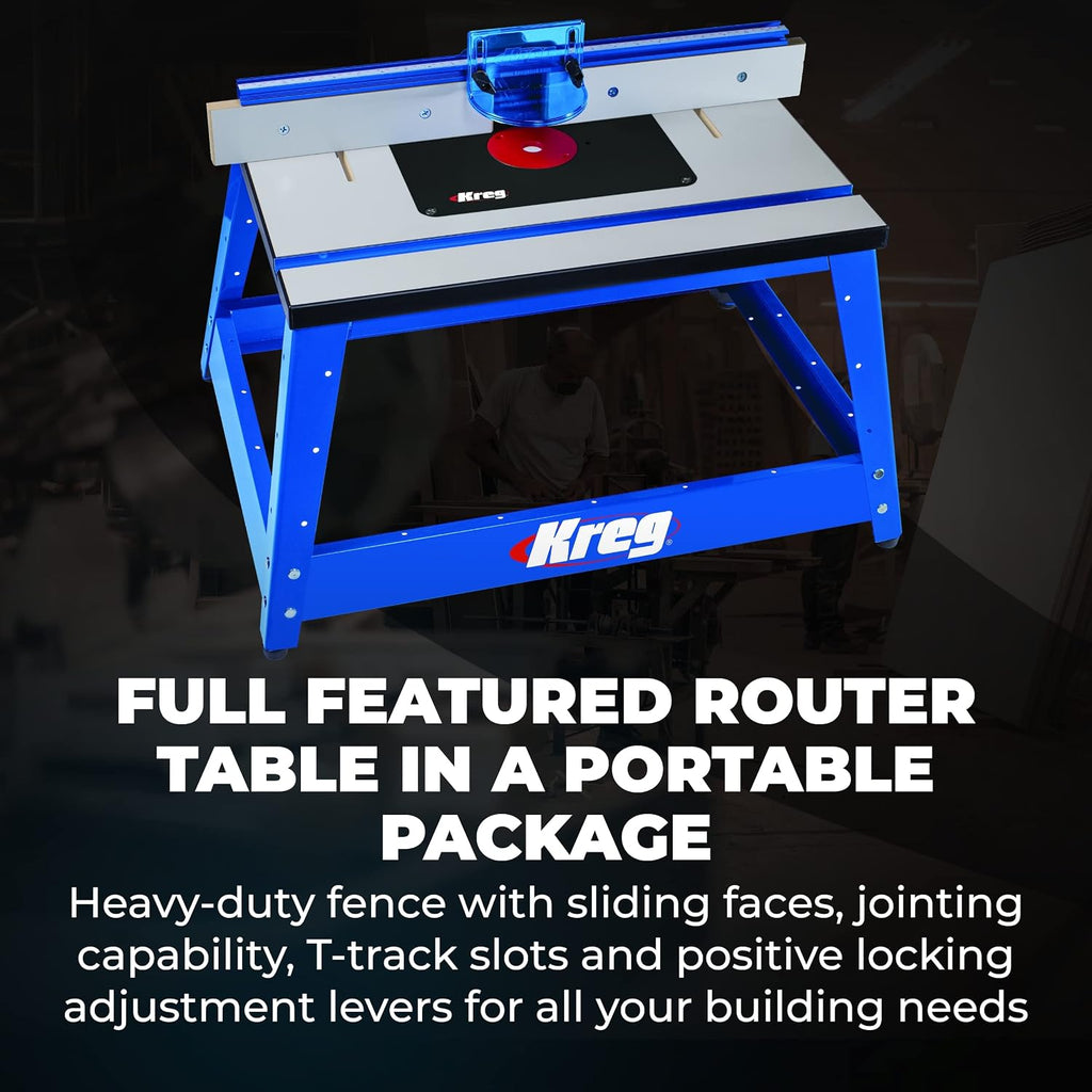 Kreg PRS2100 Bench Top Router Table - Full Size Portable Router Table for Workshops - Workbench Accessory - Holiday Home Improvement Gifts for Him