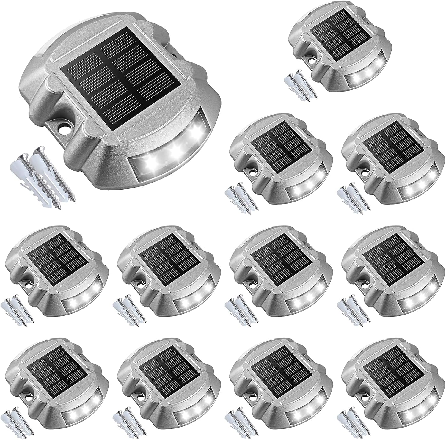 VOLISUN 16 Pack, Solar Driveway Dock Deck Lights