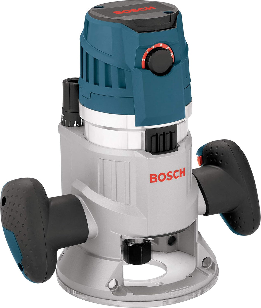 Bosch MRC23EVSK Combination Router - 15 Amp 2.3 Horsepower Corded Variable Speed Combination Plunge & Fixed-Base Router Kit with Hard Case & RBS010 10pc. All-Purpose Router Bit Set