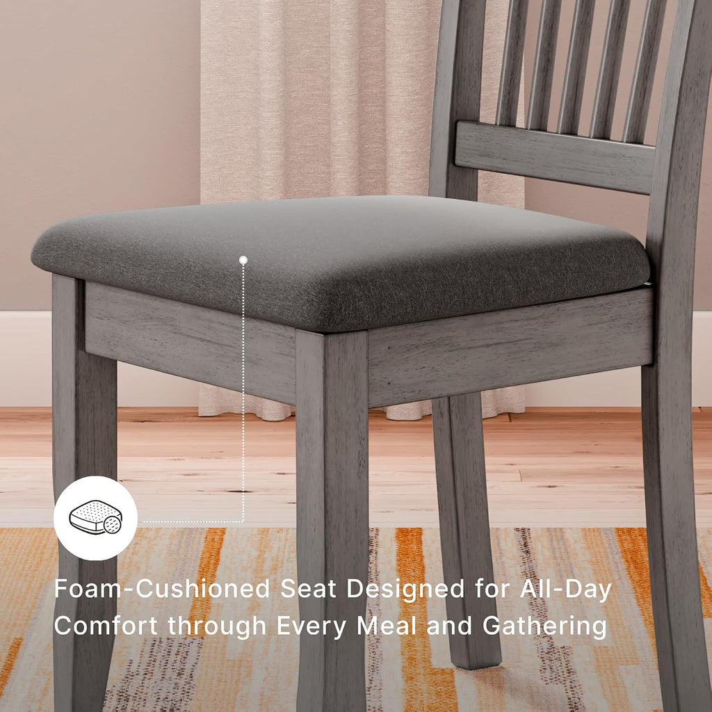 Signature Design by Ashley Shullden Casual Dining Room Side Chair with Spindle Back, 2 Count, Gray