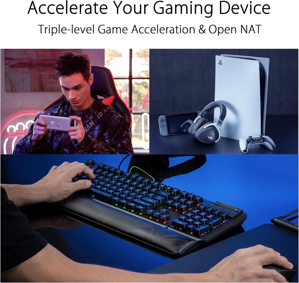 Asus Rog Rapture Gt6 (W-2-Pk) Tri-Band (2.4 Ghz / 5 Ghz / 5, W128282151 (Tri-Band (2.4 Ghz / 5 Ghz / 5 Ghz) Wi-Fi 6 (802.11Ax) White 4 Internal)