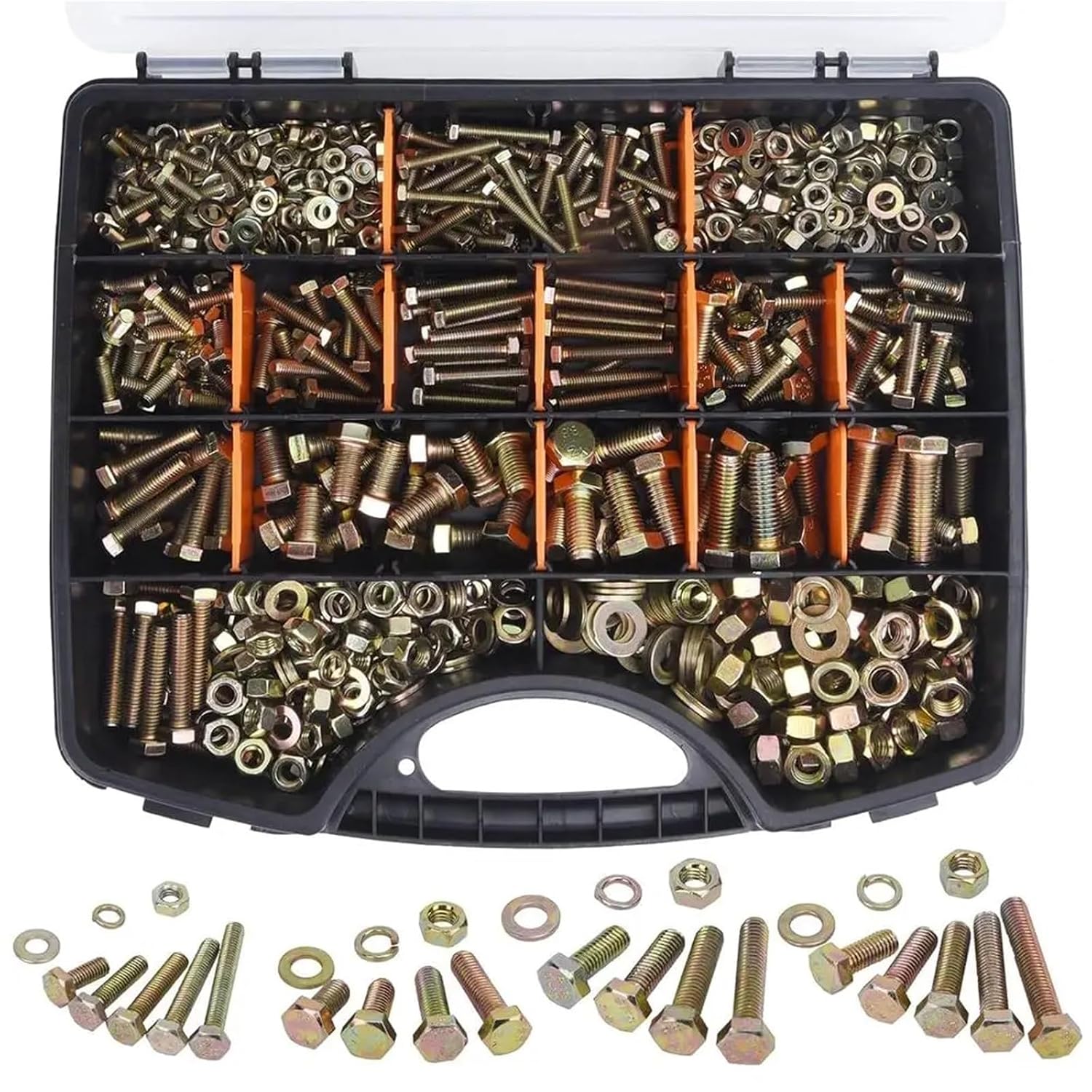 Nuts and Bolts 940PCS Grade 8.8 Metric Heavy Duty Hex Bolt Nut Assortment Set for Furniture