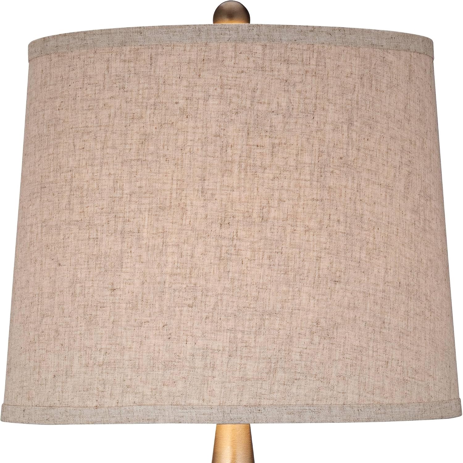 360 Lighting St. Claire 30 3/4' Tall Open Base Large Mid Century Modern End Table Lamps Set of 2 Wood Finish Fabric Shade Living Room Bedroom Bedside Nightstand House Office Home Reading Kitchen