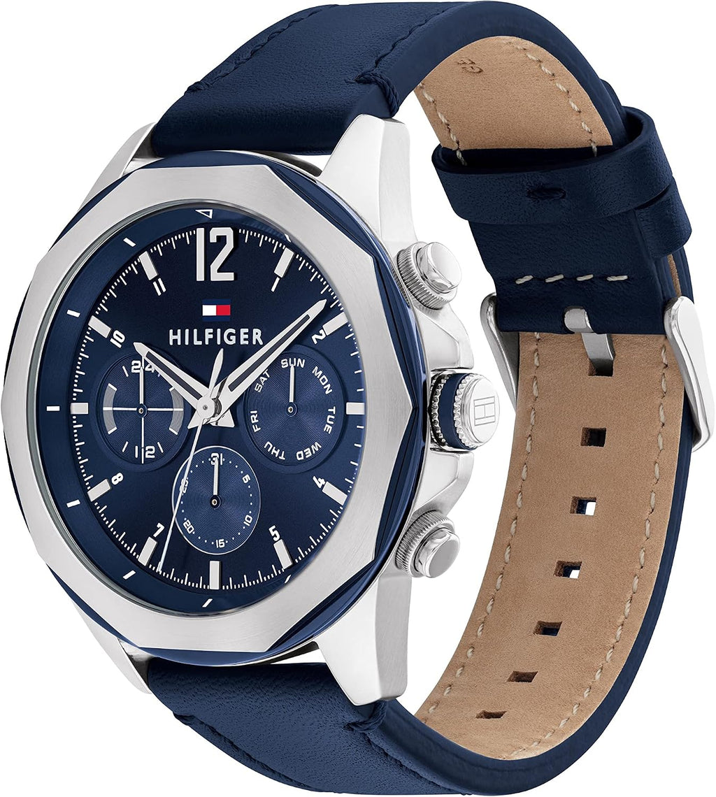 Tommy Hilfiger Men's Multifunction Quartz Watch – Stainless Steel Case, 5 ATM Water Resistant, Urban Style Timepiece, Gift for Him