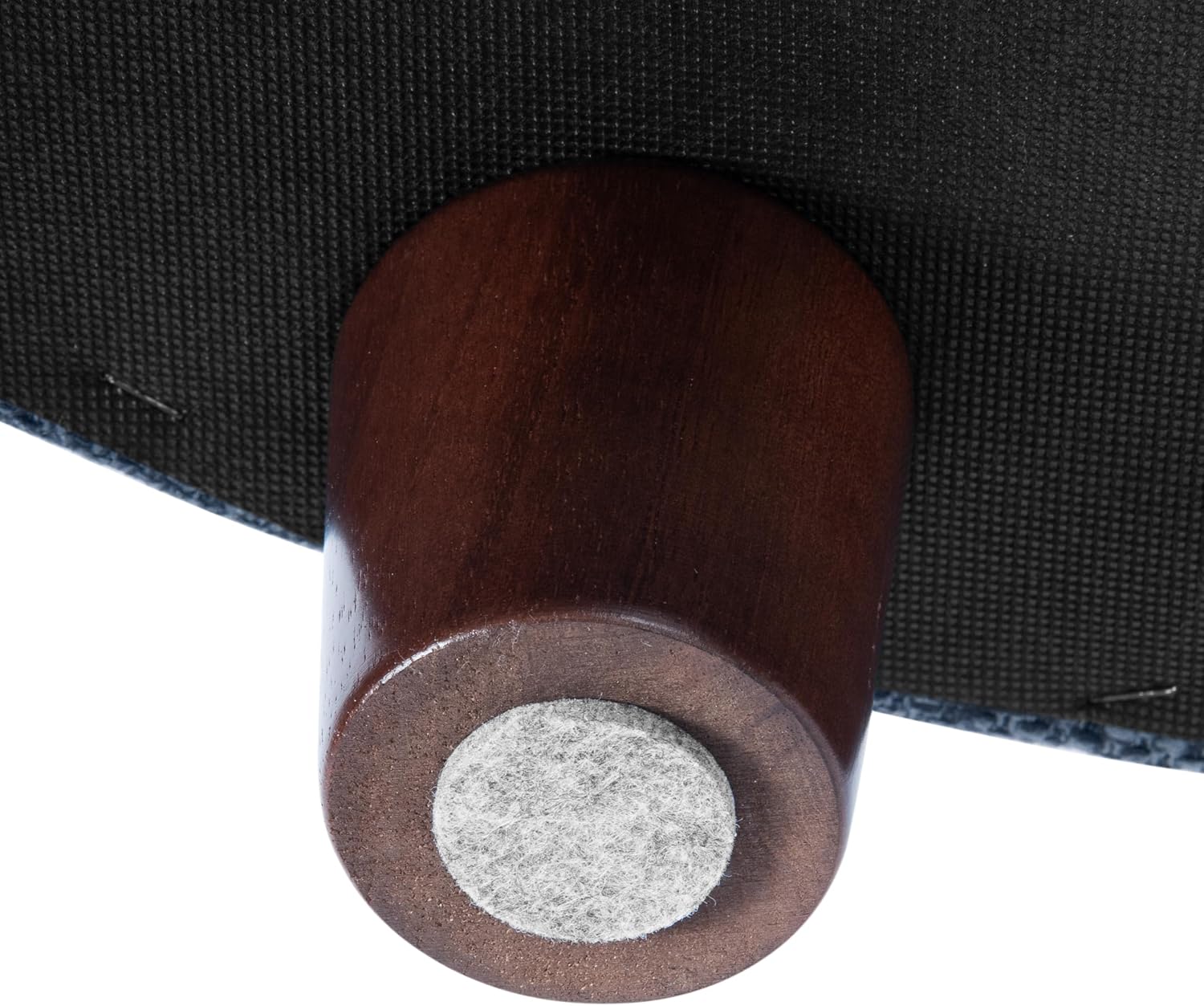 HomePop Round Storage Ottoman - Textured Navy