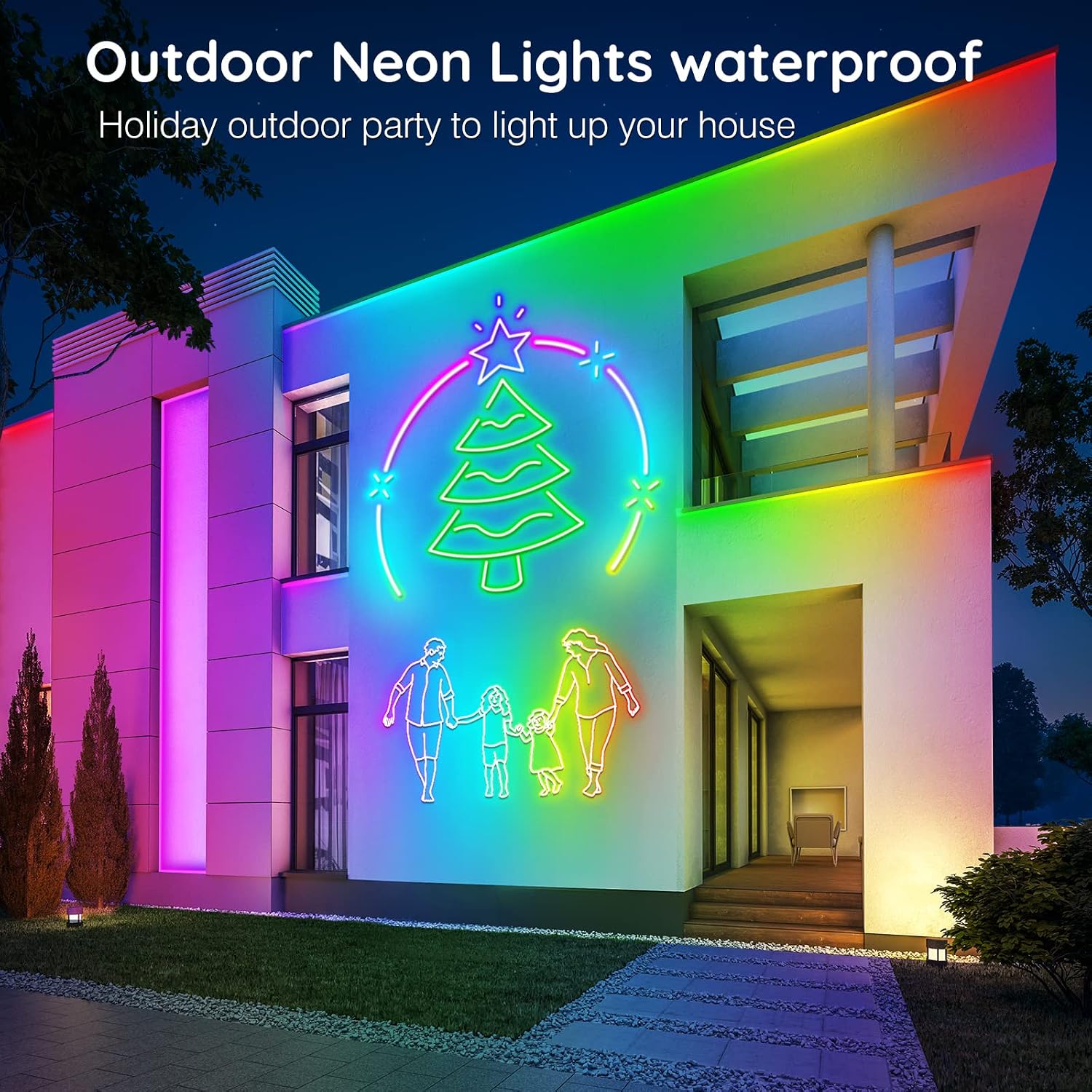 AILBTON 200Ft Neon Rope Lights,Flexible Led Rope Lights Control with App/Remote,Multiple Modes RopeLights,IP65 Outdoor RGB Led Neon Lights NonWater Resistant,Music Sync Gaming Led NeonLight Strip