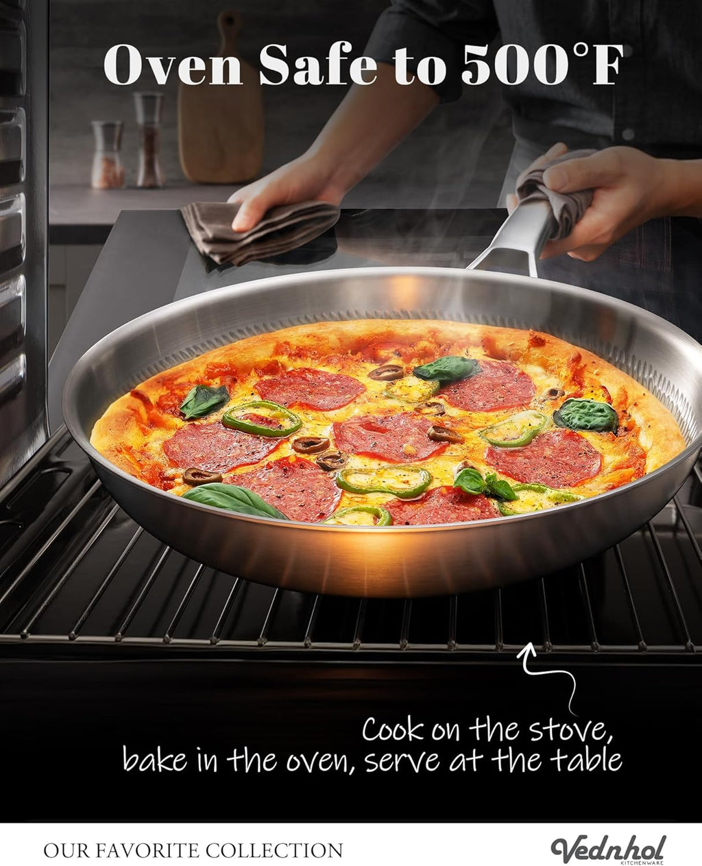 8/10/12Inch Pure Titanium Hammered Pro Pan with Two Lids, Non-Toxic Skillet for Cooking, PFAS/PFOA/PTFE Free Cookware, Dishwasher&Oven Safe, Kitchen Induction Compatible