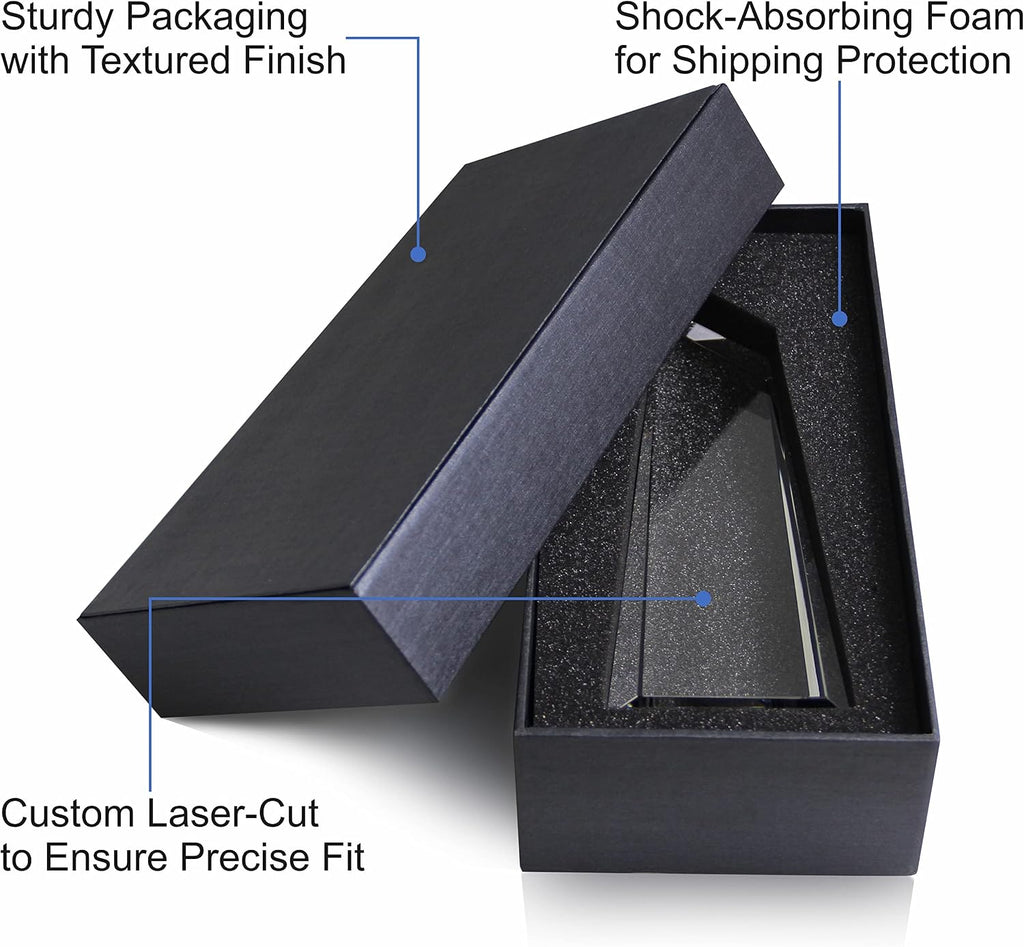 Crystal Peak Top Sales Award Trophy – Personalized Corporate Recognition Plaque with Custom Engraving for Sales Excellence, Quarterly Performance or Salesperson of The Year (S - 7')