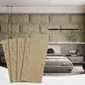 Stone 3D Wall Panels,4-Pack PU Wall Panels, 23.6'*47.2' Wall Paneling for Interior Wall Decor, Faux Stone Wall Panel for Accent Wall Decor, Sophisticated & Stylish 3D Wall Decor(Sand Yellow)