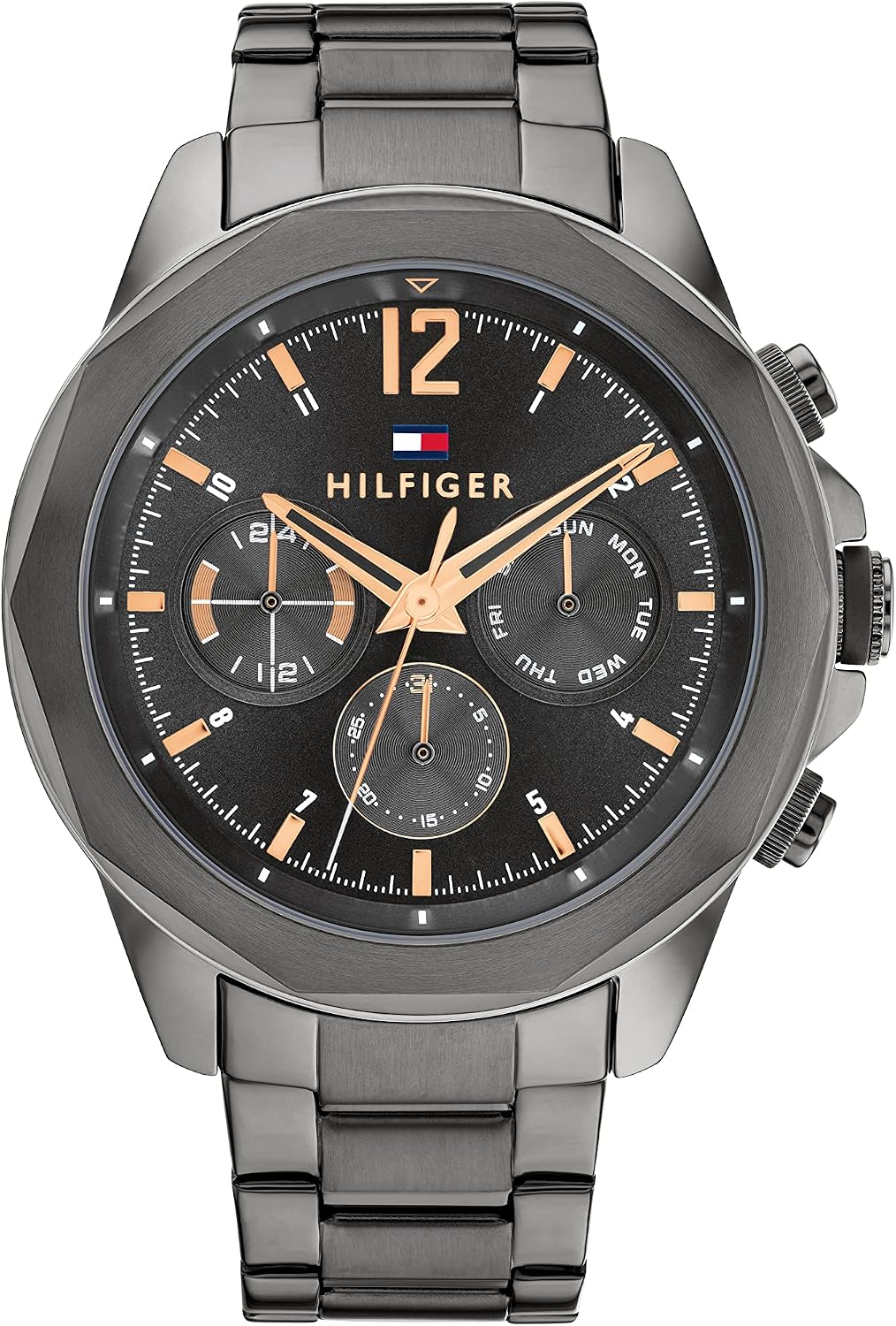 Tommy Hilfiger Men's Multifunction Quartz Watch – Stainless Steel Case, 5 ATM Water Resistant, Urban Style Timepiece, Gift for Him