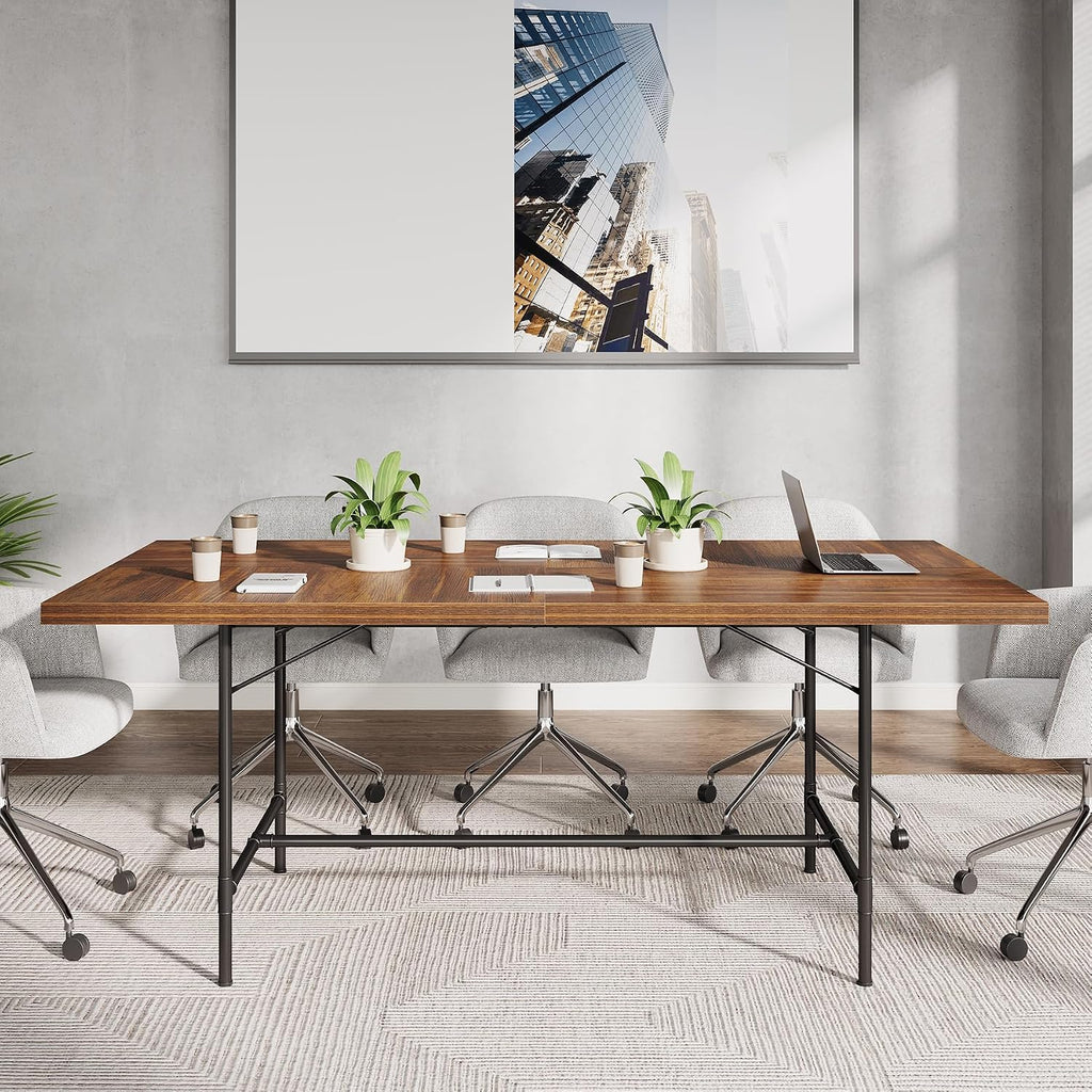 LITTLE TREE 6FT Conference Table, Rectangle 70.8' W x 35.4' D Meeting Table, Seminar Table for Office Conference Room
