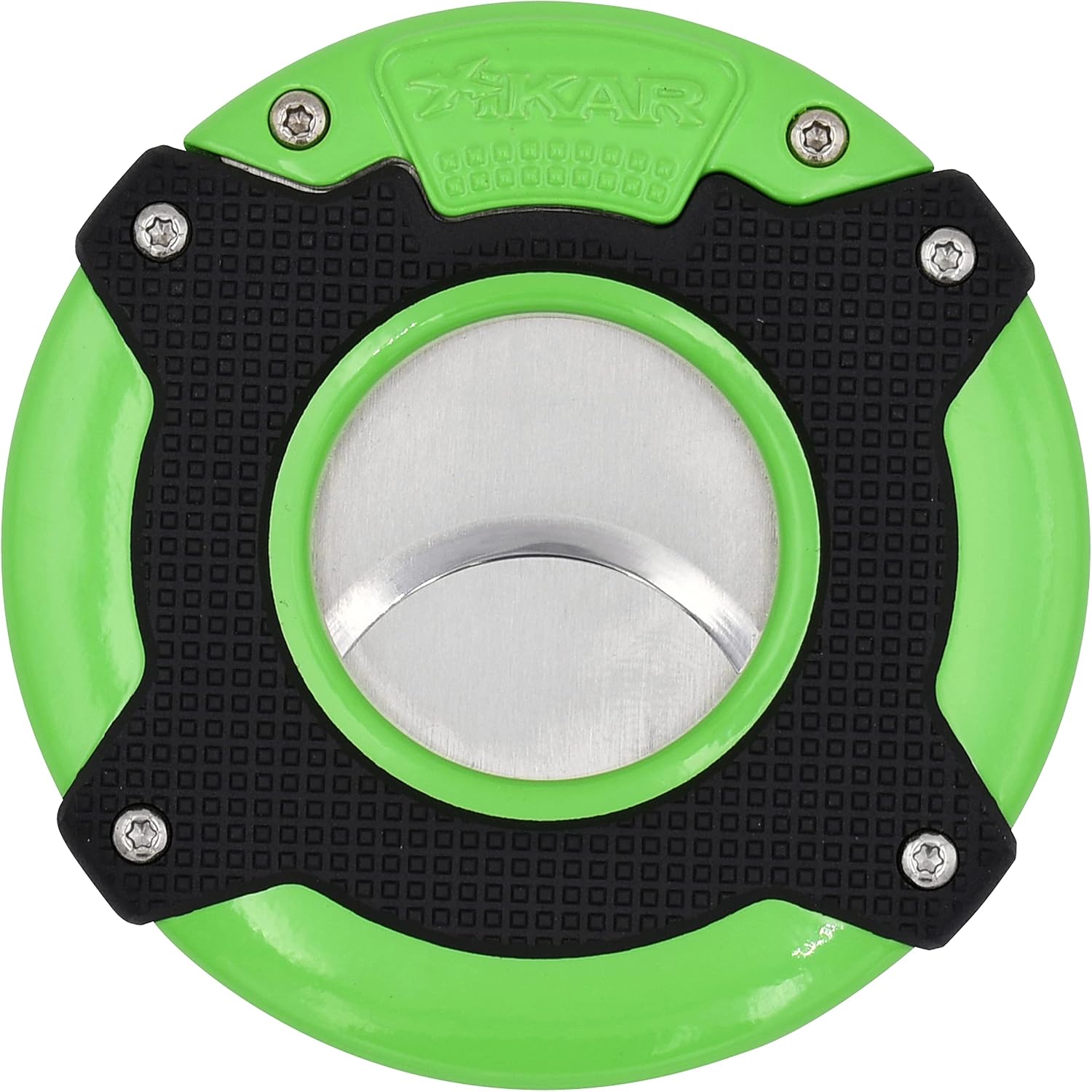 XIKAR Enso Cigar Cutter, Synchronized Double-Guillotine Stainless Steel Blades, Planetary Gear System, Green