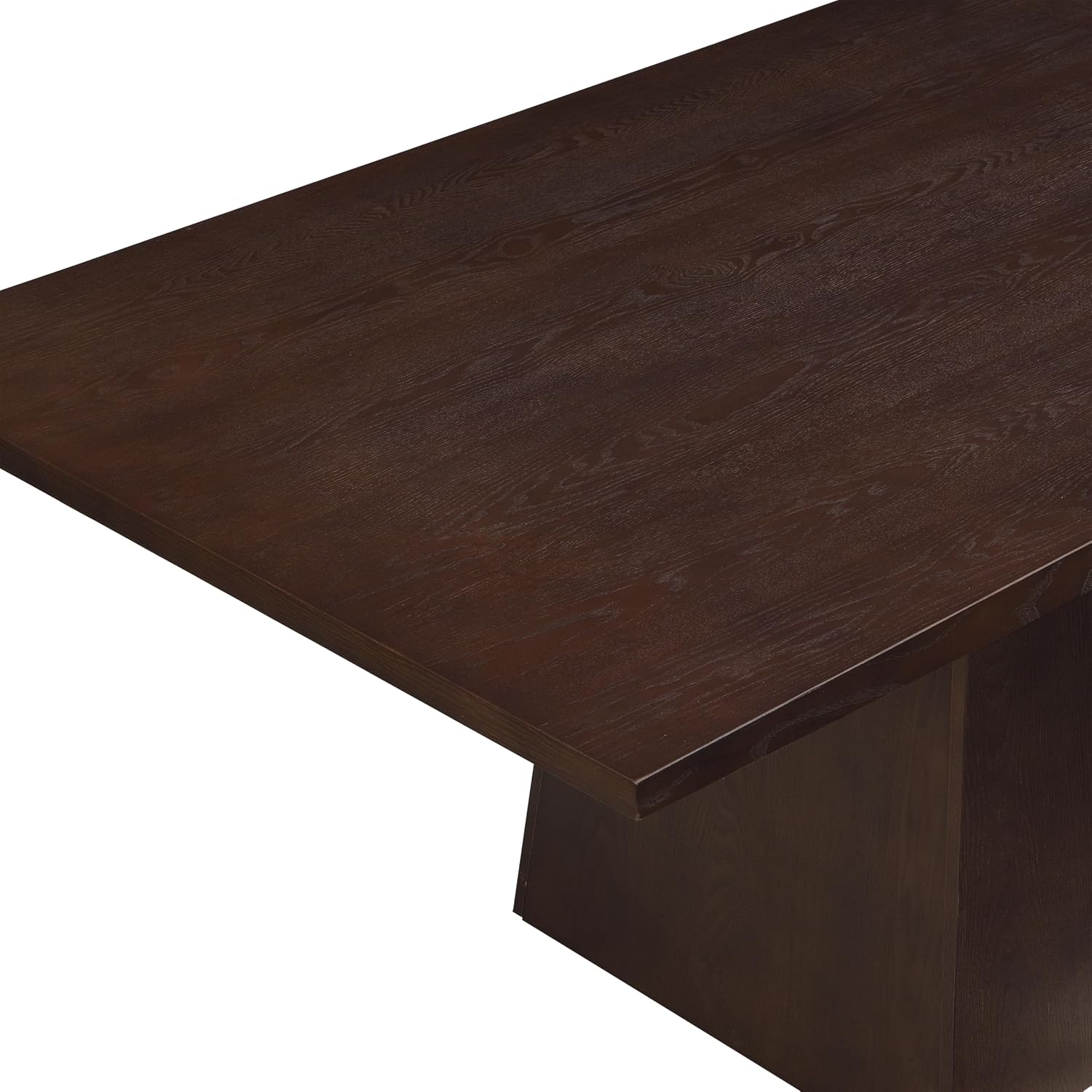 Christopher Knight Home Coadz 82 inch Wooden Dining Table, Modern Rectangular Kitchen Dinner Table for 6-8 People, Pedestal Wooden Dining Furniture for Kitchen Office Conference Room, Espresso Brown