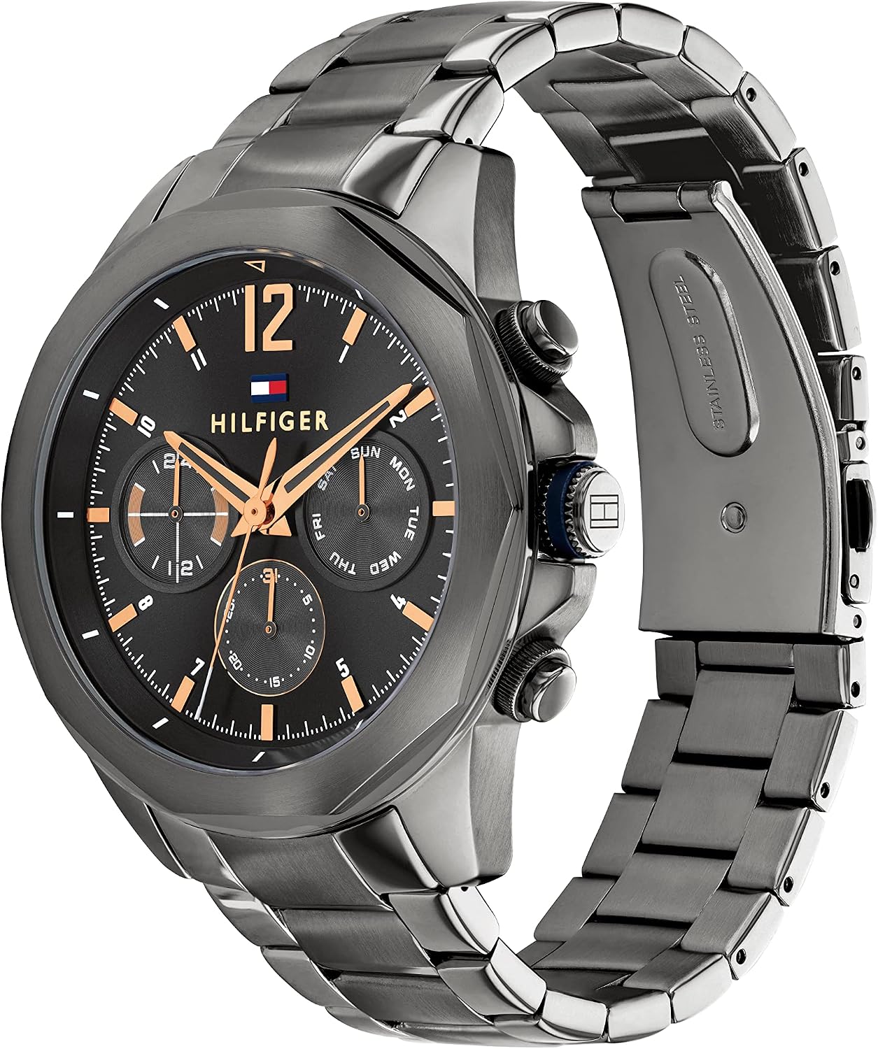 Tommy Hilfiger Men's Multifunction Quartz Watch – Stainless Steel Case, 5 ATM Water Resistant, Urban Style Timepiece, Gift for Him