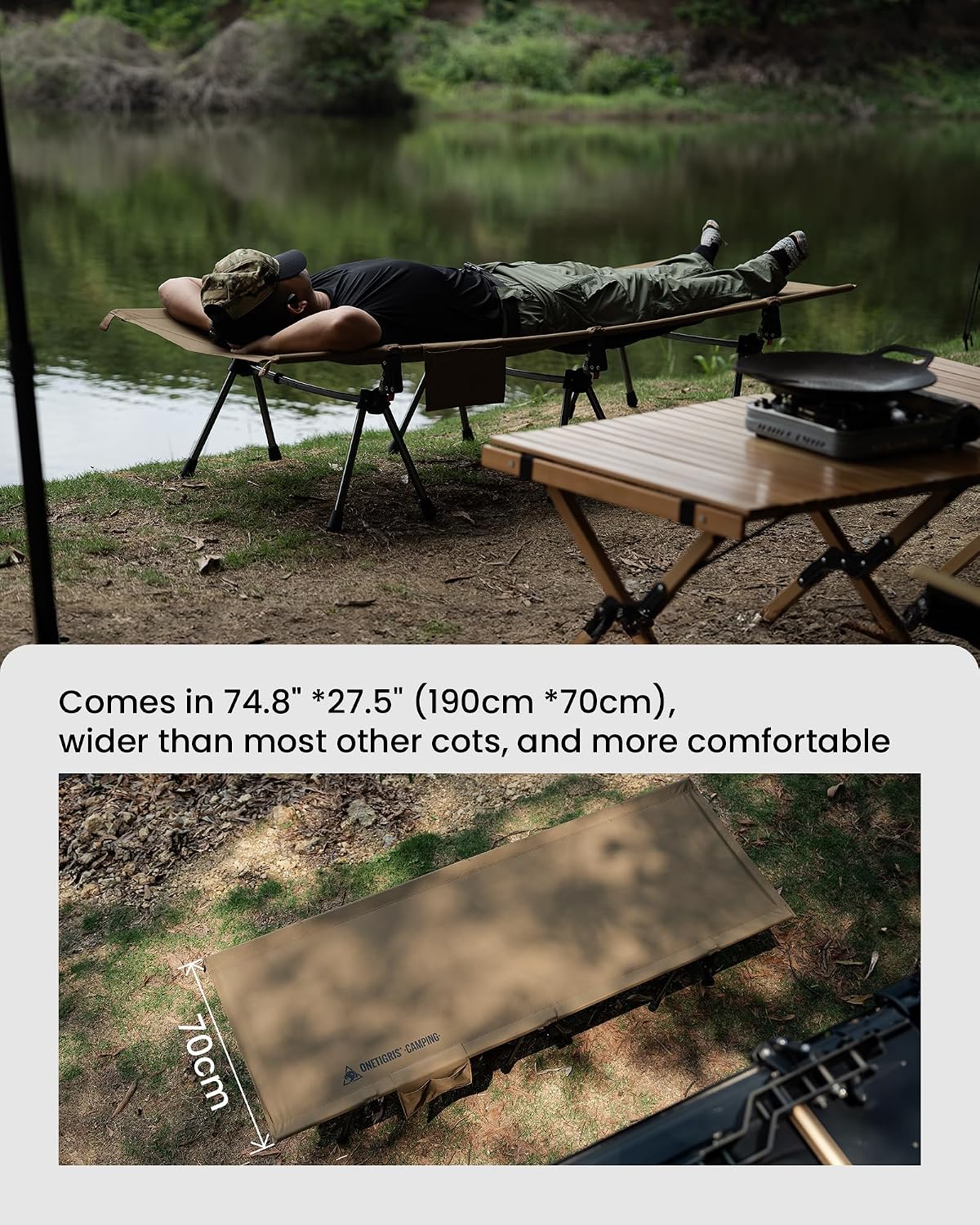 OneTigris SUPRANUBIS Camping Cot Dipper Camping Table