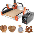 FoxAlien CNC Router Machine XE-PRO with Ball Screws, 400W Spindle 3-Axis Engraving Milling Machine for Wood Aluminum Cutting Upgradable to Linear Rails