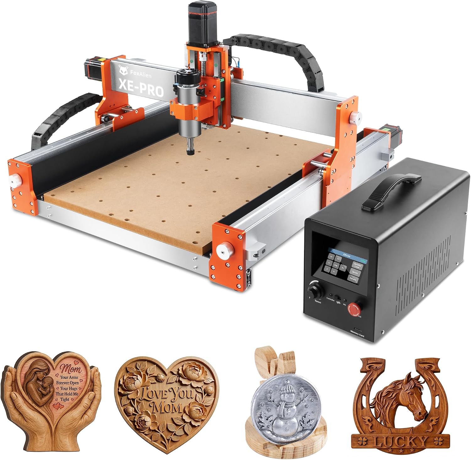 FoxAlien CNC Router Machine XE-PRO with Ball Screws, 400W Spindle 3-Axis Engraving Milling Machine for Wood Aluminum Cutting Upgradable to Linear Rails