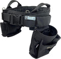BOULDER BAG Professional Electrician's MAX Combo with Comfort Back Support Tool Belt, Quick Release Buckle, Heavy Duty Work Belt, Black, (Small 24-27 Inch Waist), Made in USA